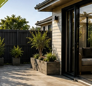 Outdoor patio maintained by Spick & Span